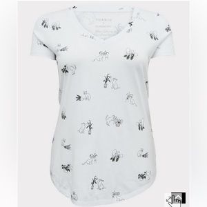 Cats and plants v neck T shirt, size 00X